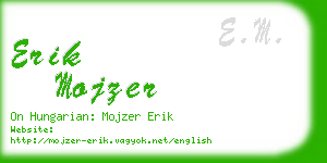 erik mojzer business card